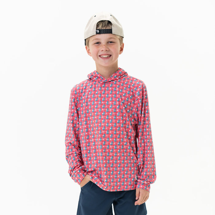 Father and Son Bundle - Performance Hoodie - American Flag Print