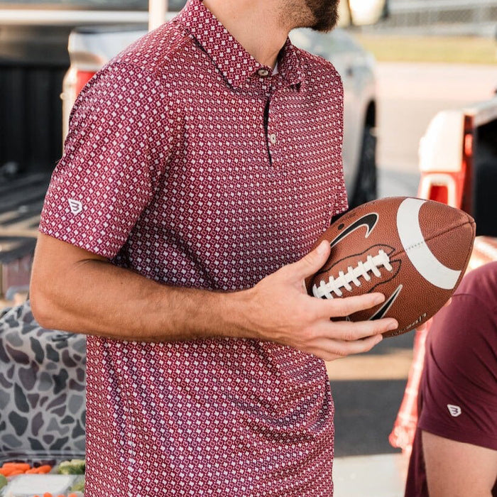Father and Son Bundle - Performance Polo - Texas Maroon & Grey