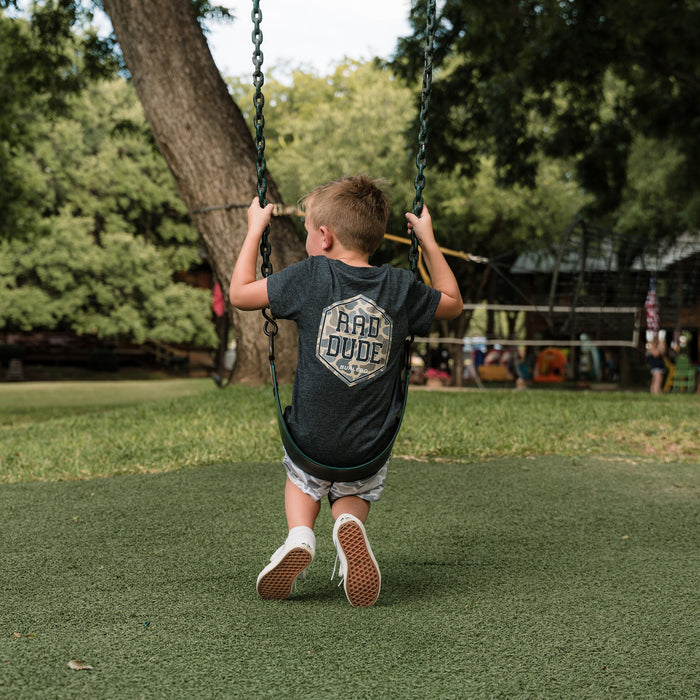Father and Son Bundle - Short Sleeve Tee - Rad Dad & Rad Dude - Heather Black