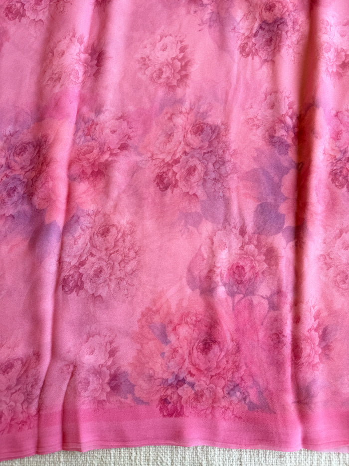 Floral printed georgette saree