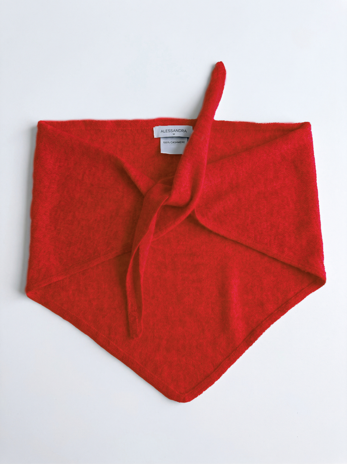 Foulard Cashmere Scarf In Crimson