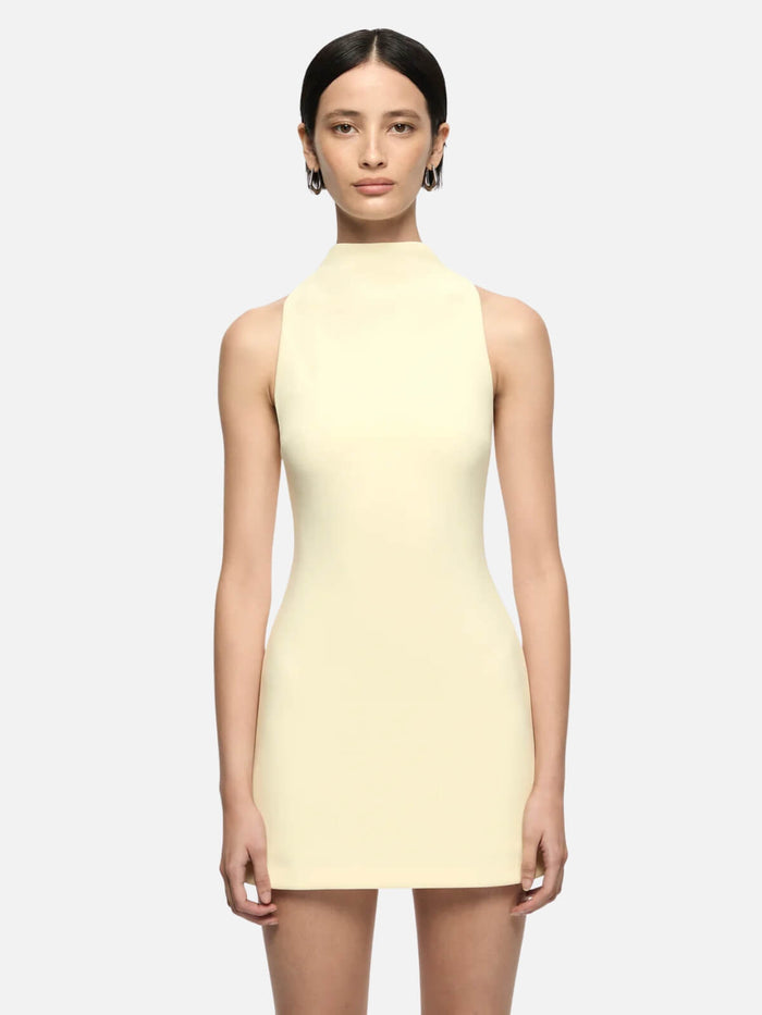 Gemma Racer Mini Dress - Lemon Sorbet