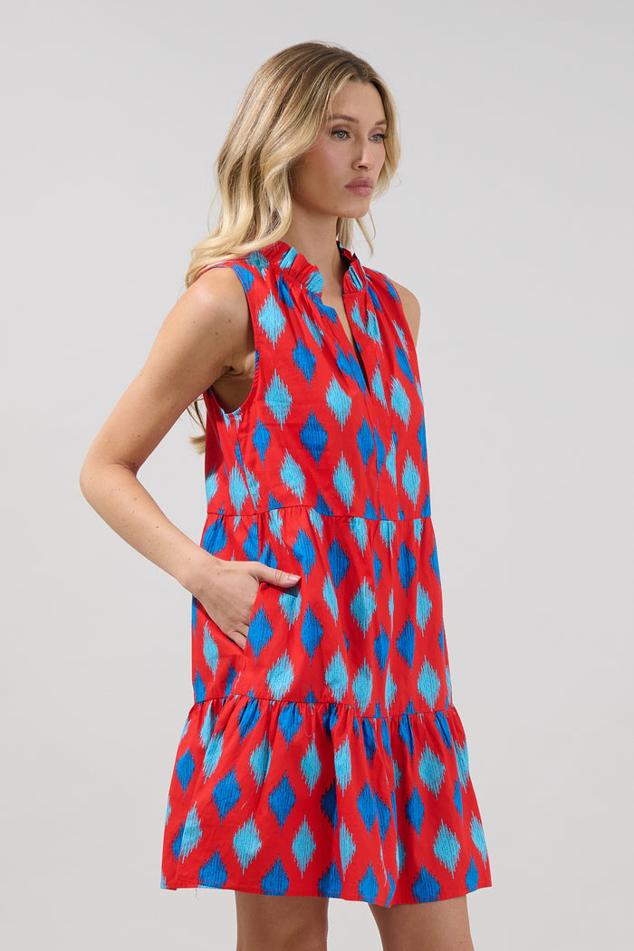 Gemmely Shift Mini Dress Abstract