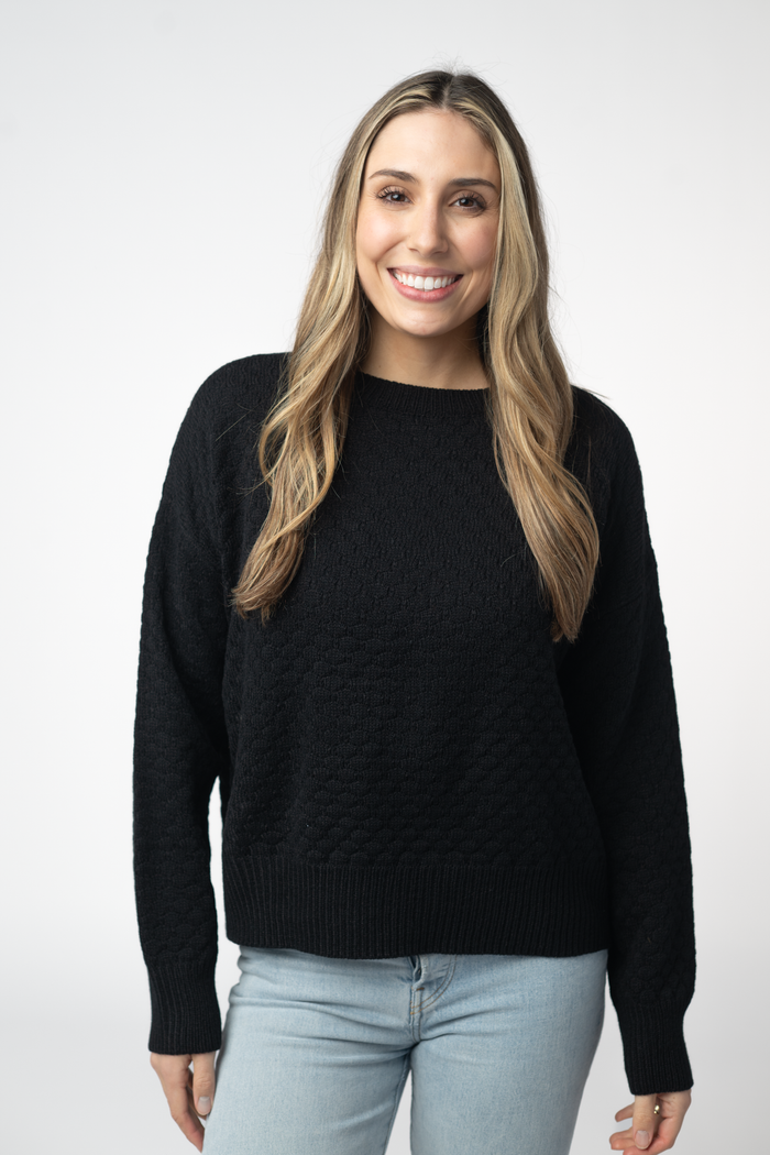 Gianna Pullover Sweater - Black by Michelle Mae