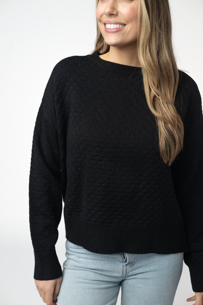 Gianna Pullover Sweater - Black by Michelle Mae