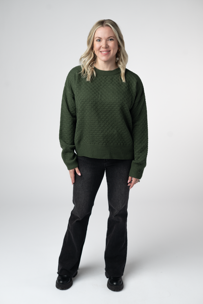 Gianna Pullover Sweater - Olive by Michelle Mae