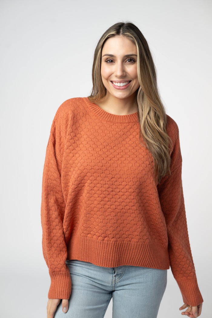Gianna Pullover Sweater - Pumpkin by Michelle Mae
