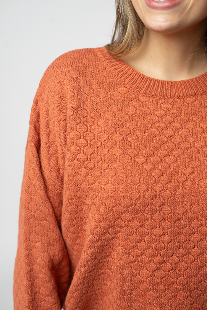 Gianna Pullover Sweater - Pumpkin by Michelle Mae