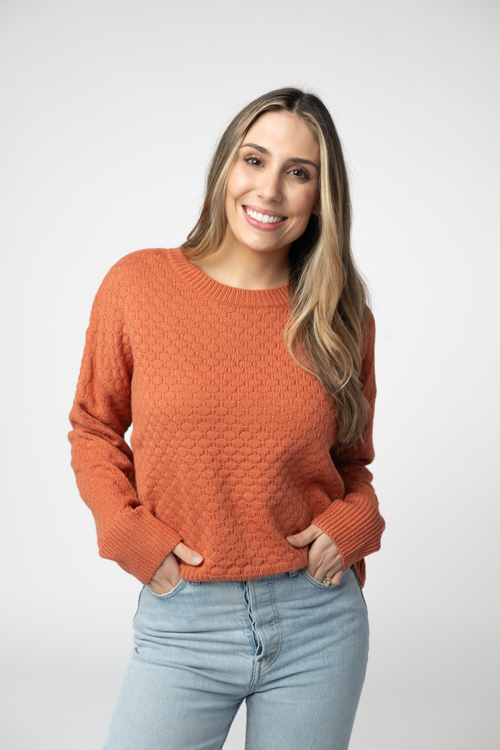 Gianna Pullover Sweater - Pumpkin by Michelle Mae