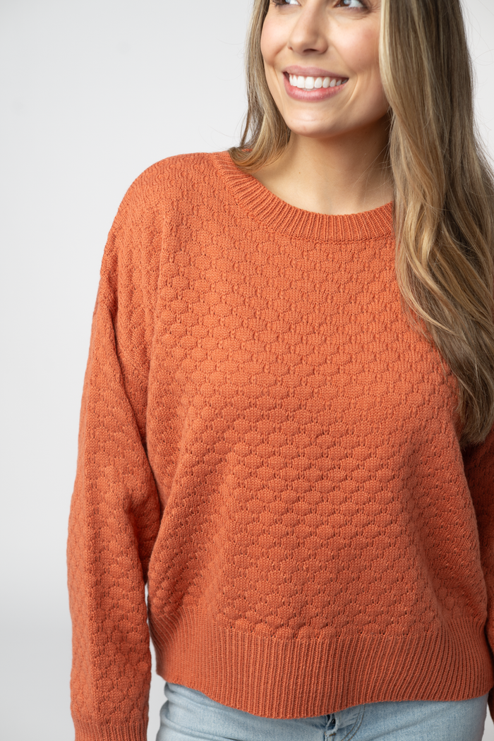 Gianna Pullover Sweater - Pumpkin by Michelle Mae