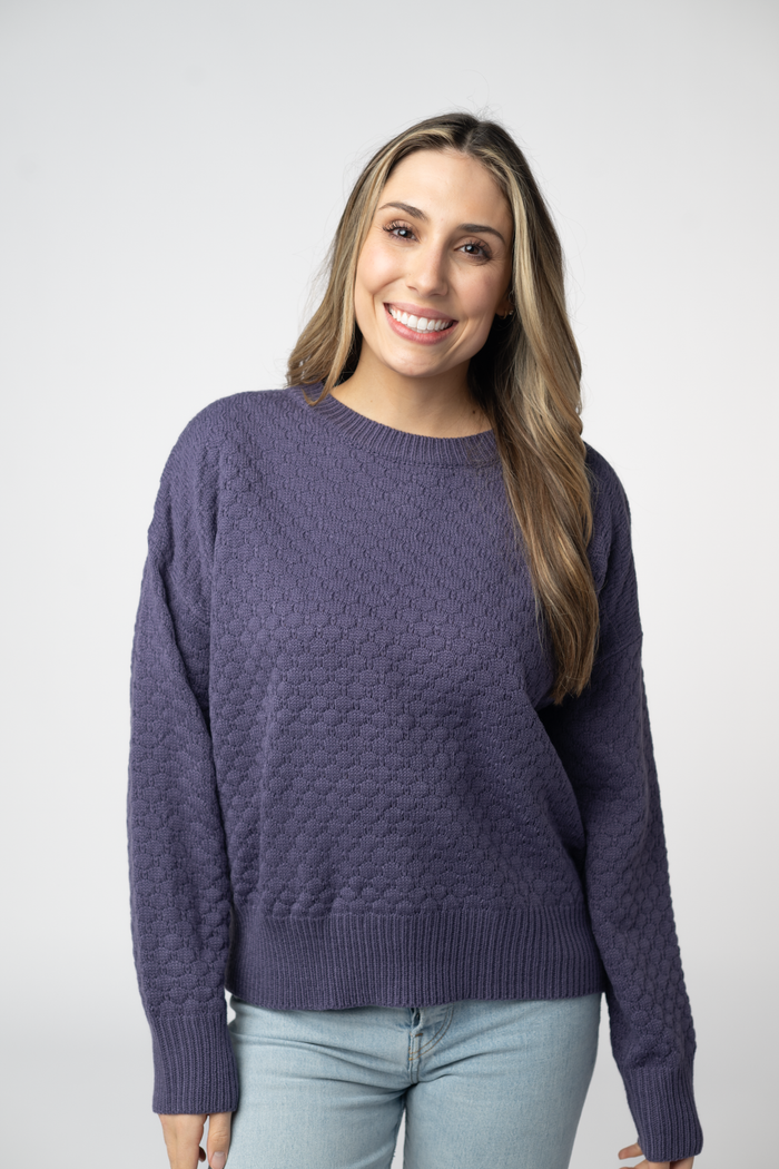 Gianna Pullover Sweater - Slate Blue by Michelle Mae