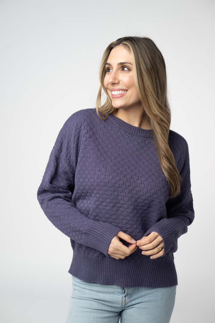 Gianna Pullover Sweater - Slate Blue by Michelle Mae