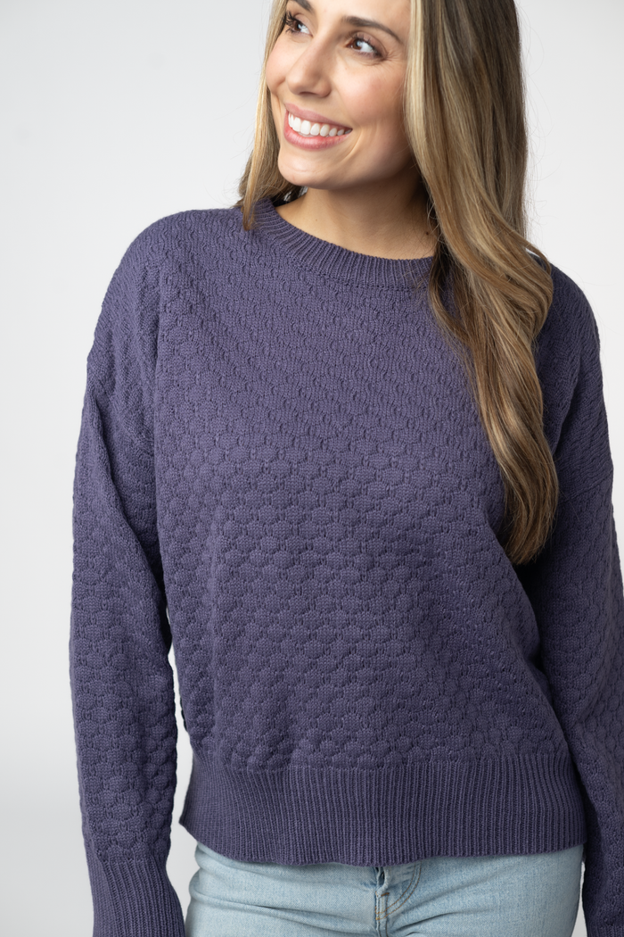 Gianna Pullover Sweater - Slate Blue by Michelle Mae