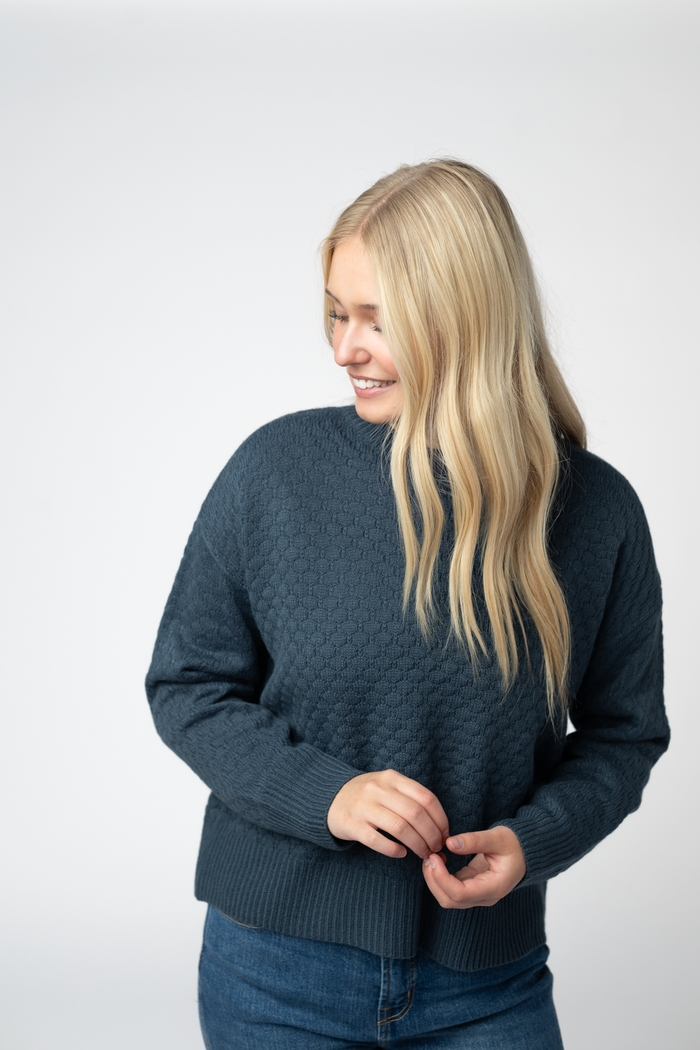Gianna Pullover Sweater - Teal by Michelle Mae