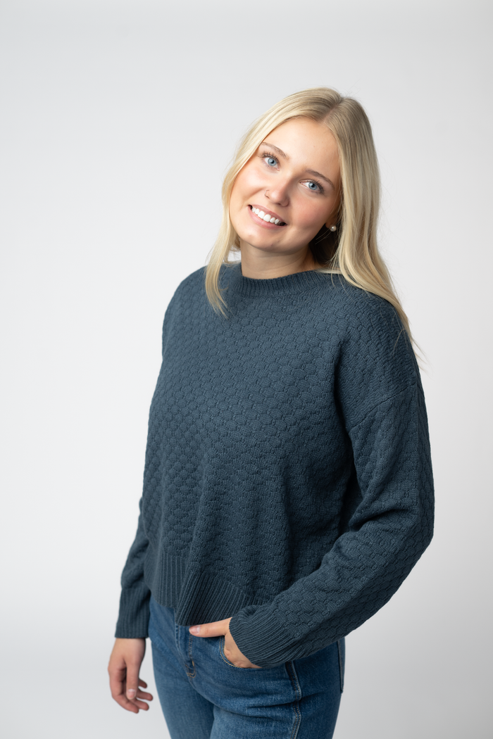 Gianna Pullover Sweater - Teal by Michelle Mae