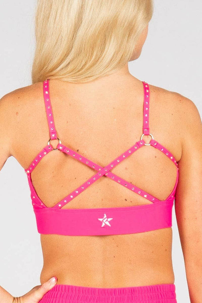 Gilmore Sports Bra in Hyper Pink