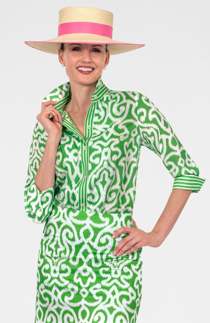 Gretchen Scott Boyfriend Shirt - Arabesque - Kelly