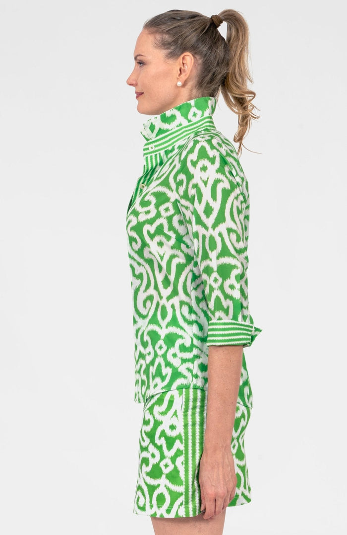 Gretchen Scott Boyfriend Shirt - Arabesque - Kelly