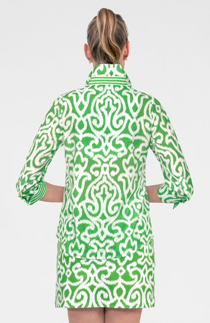 Gretchen Scott Boyfriend Shirt - Arabesque - Kelly