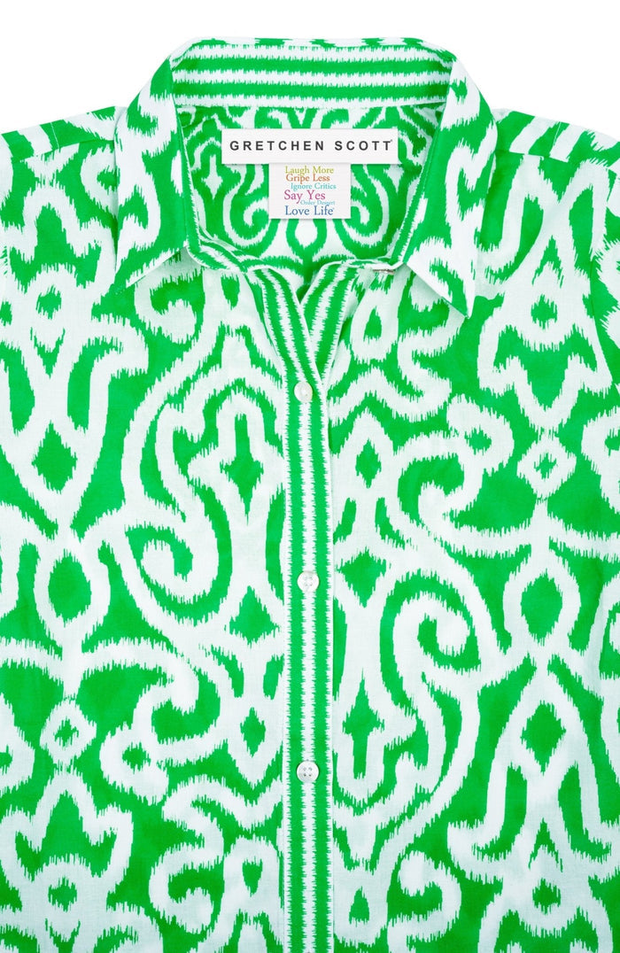 Gretchen Scott Boyfriend Shirt - Arabesque - Kelly