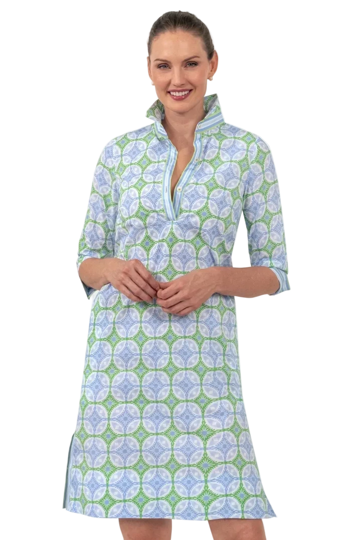 Gretchen Scott Shirt Tail 2.0 Dress -  Smell The Roses Kelly/Peri