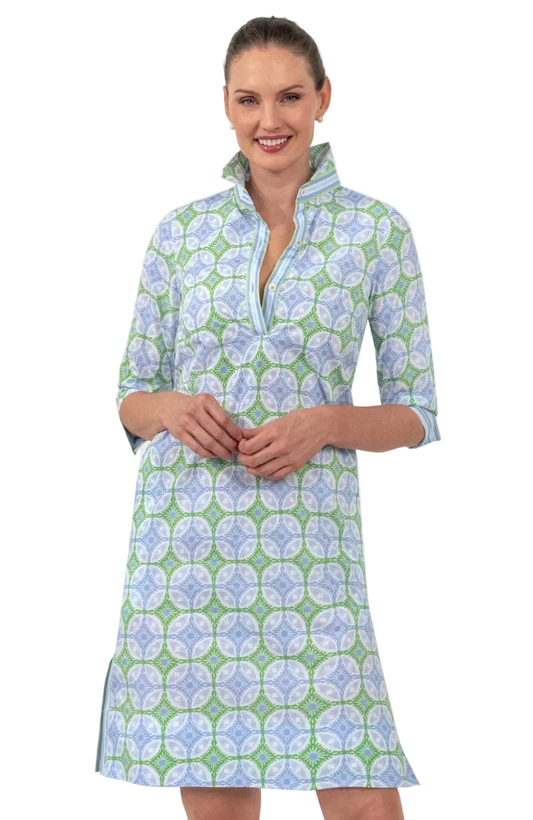 Gretchen Scott Shirt Tail 2.0 Dress -  Smell The Roses Kelly/Peri