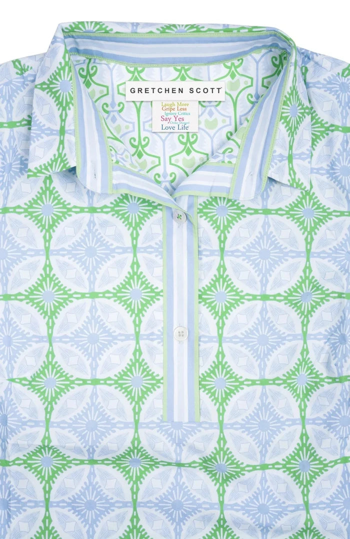 Gretchen Scott Shirt Tail 2.0 Dress -  Smell The Roses Kelly/Peri