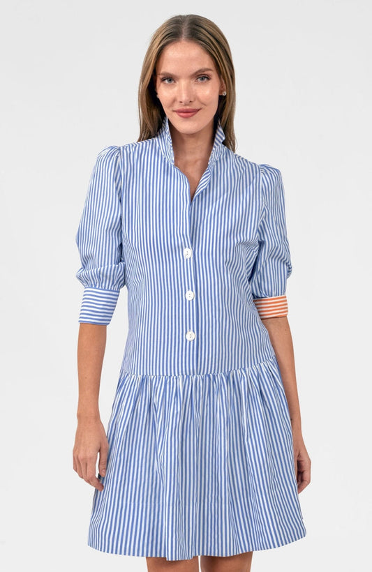 Gretchen Scott So Sweet Dress - Stripe - Periwinkle