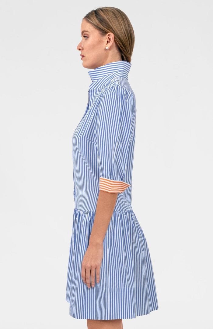 Gretchen Scott So Sweet Dress - Stripe - Periwinkle