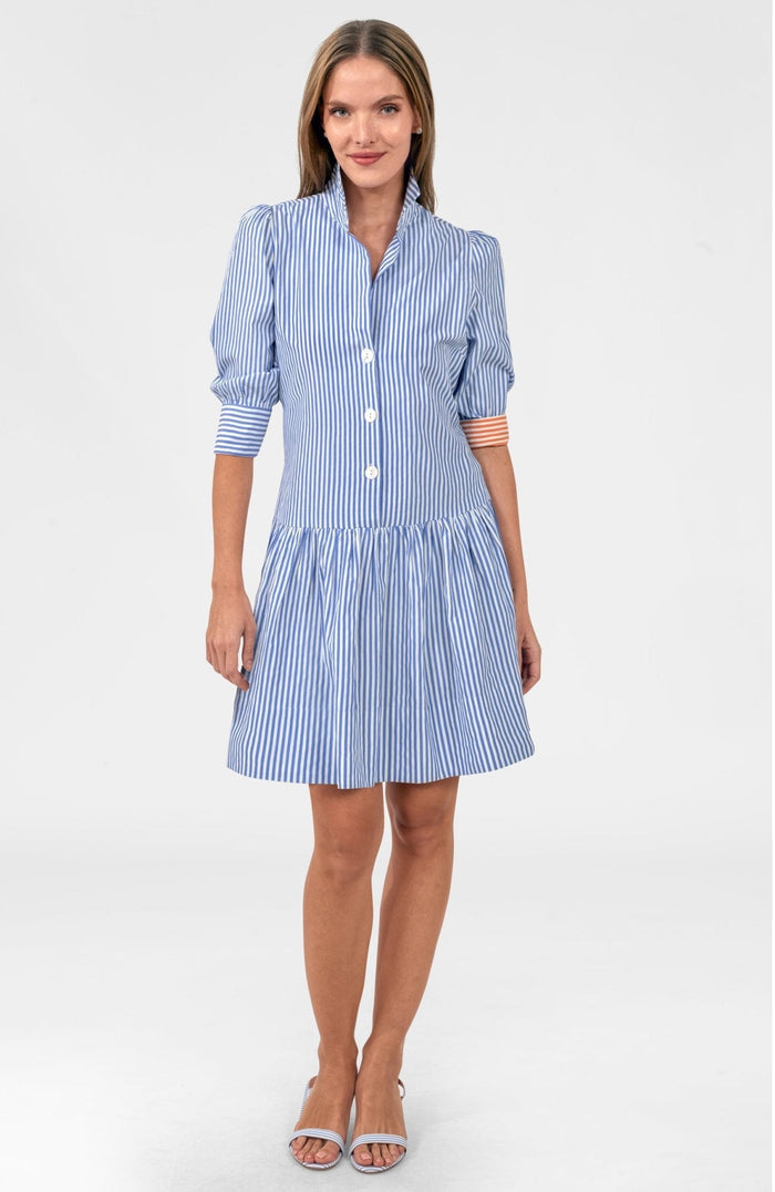 Gretchen Scott So Sweet Dress - Stripe - Periwinkle