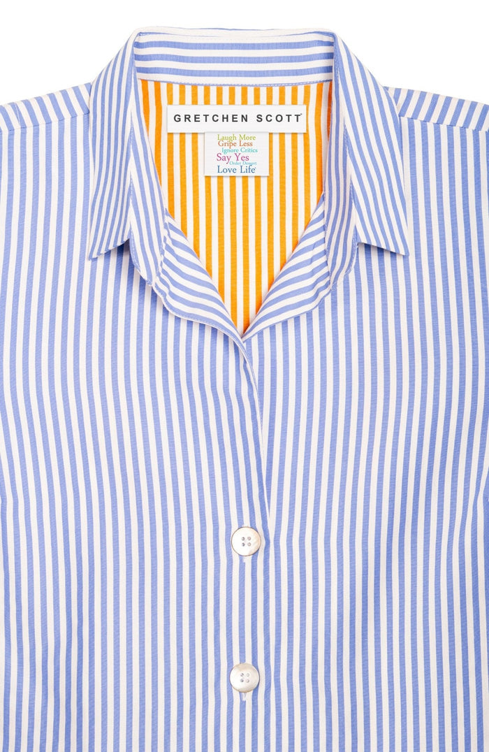 Gretchen Scott So Sweet Dress - Stripe - Periwinkle
