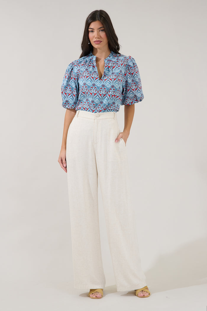Gretna Ruffle Blouse Floral