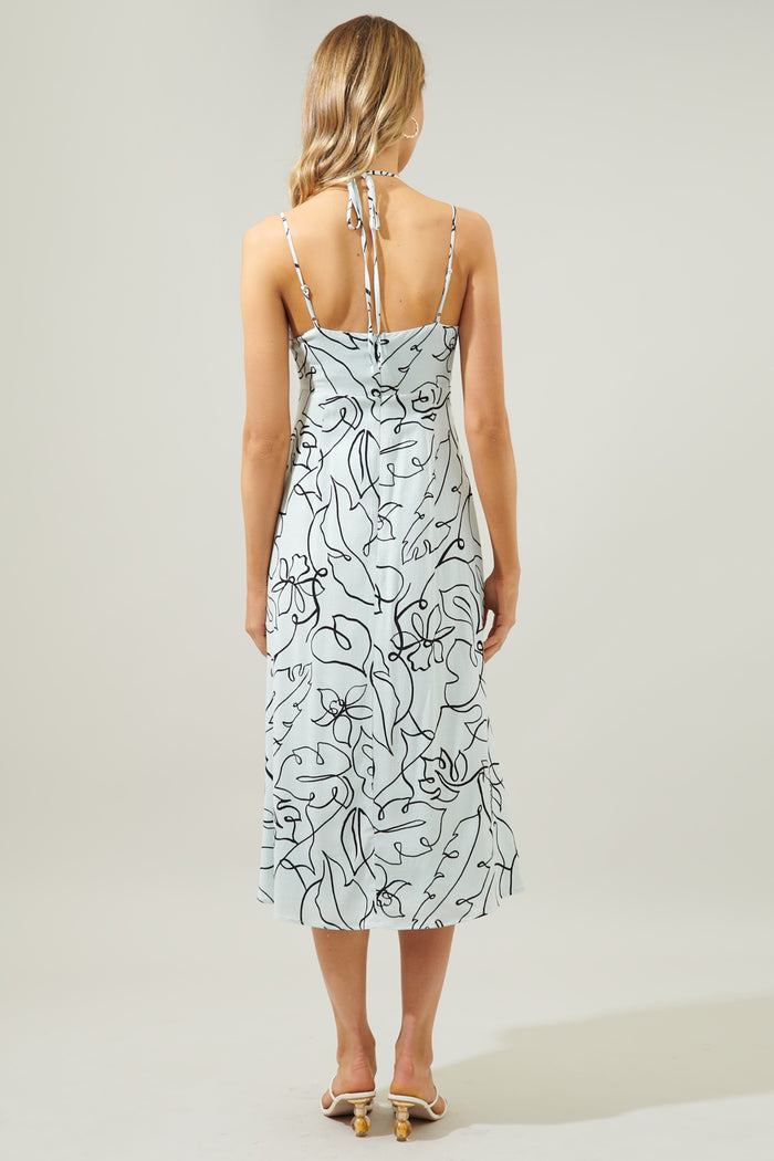 Grow With You Scorpio Halter Cut Out Midi Dress