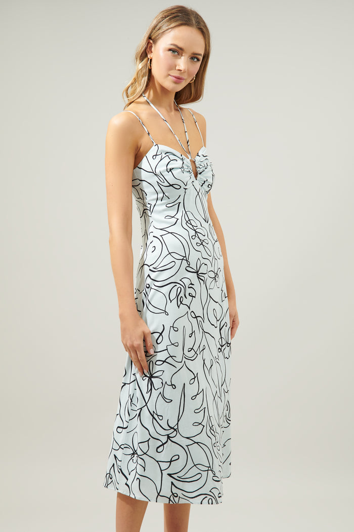 Grow With You Scorpio Halter Cut Out Midi Dress