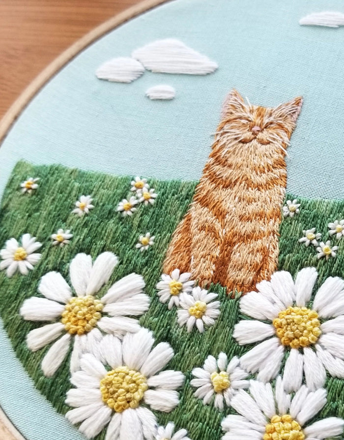 Happy Cat Embroidery Kit, Jessica Long Embroidery