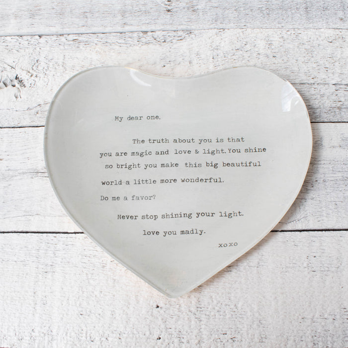 Heart Decoupage Plate