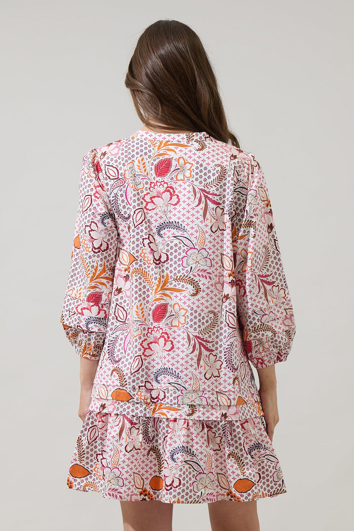 Hendry Floral Velma Ruffle Shift Dress