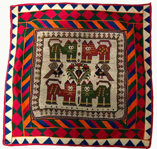 Heritage Rare Hand Beaded  Square Toran