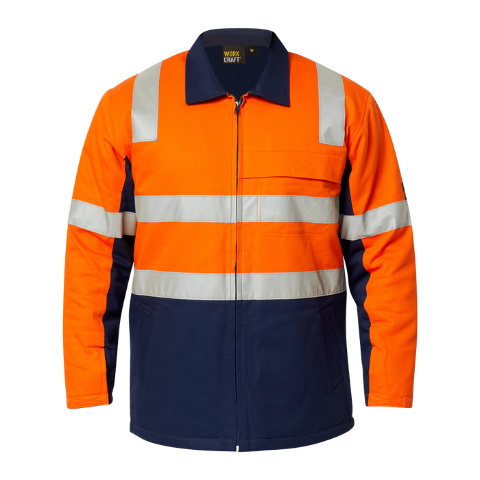 Hi Vis Cotton Jacket With Tape