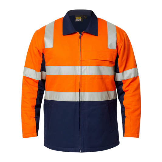 Hi Vis Cotton Jacket With Tape