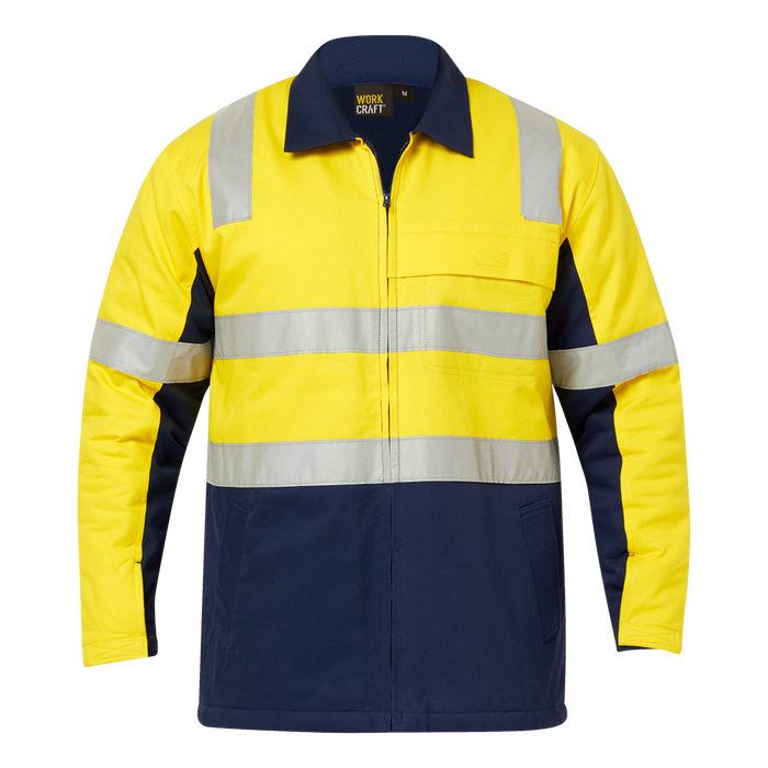 Hi Vis Cotton Jacket With Tape