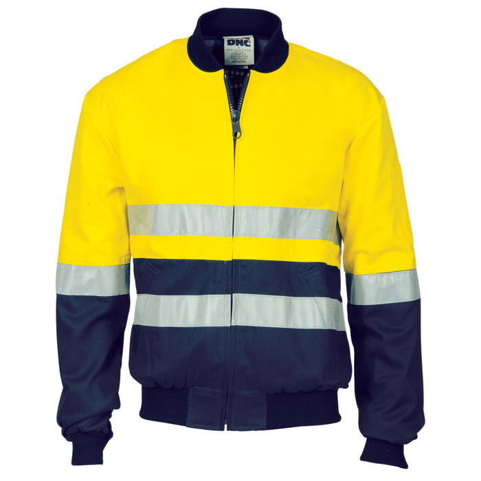 Hi Vis Two Tone D/N Cotton Bomber Jacket With Csr R/Tape 3758