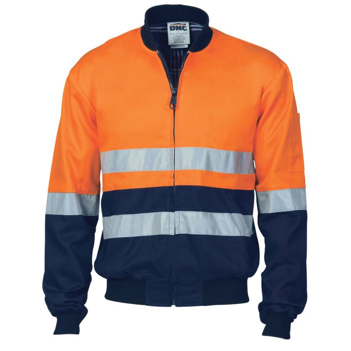 Hi Vis Two Tone D/N Cotton Bomber Jacket With Csr R/Tape 3758