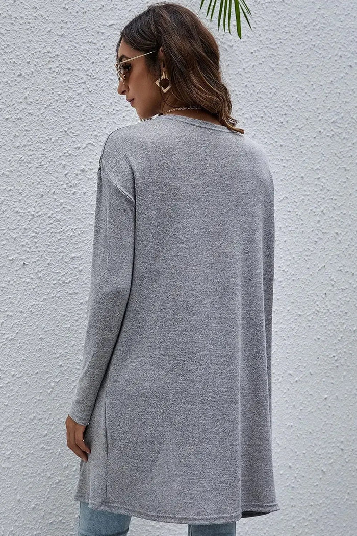Shop High Rise Solid Color Open Front Lightweight Cardigan at eAura