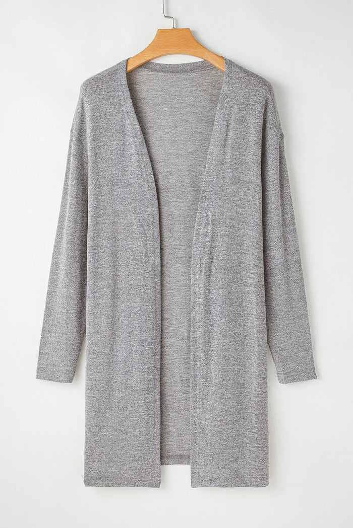 Shop High Rise Solid Color Open Front Lightweight Cardigan at eAura