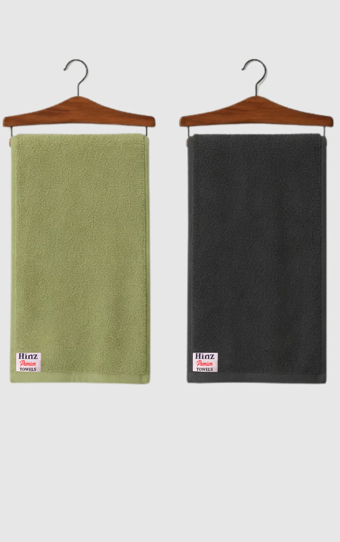 Hinz Premium Hand Towel Set 100% Combed Cotton Pack of 2