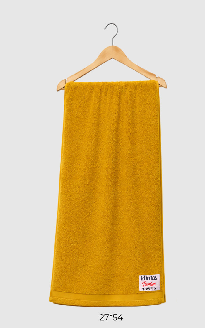Hinz Premium Popcorn Towel Mustard 27 x 54 Inches