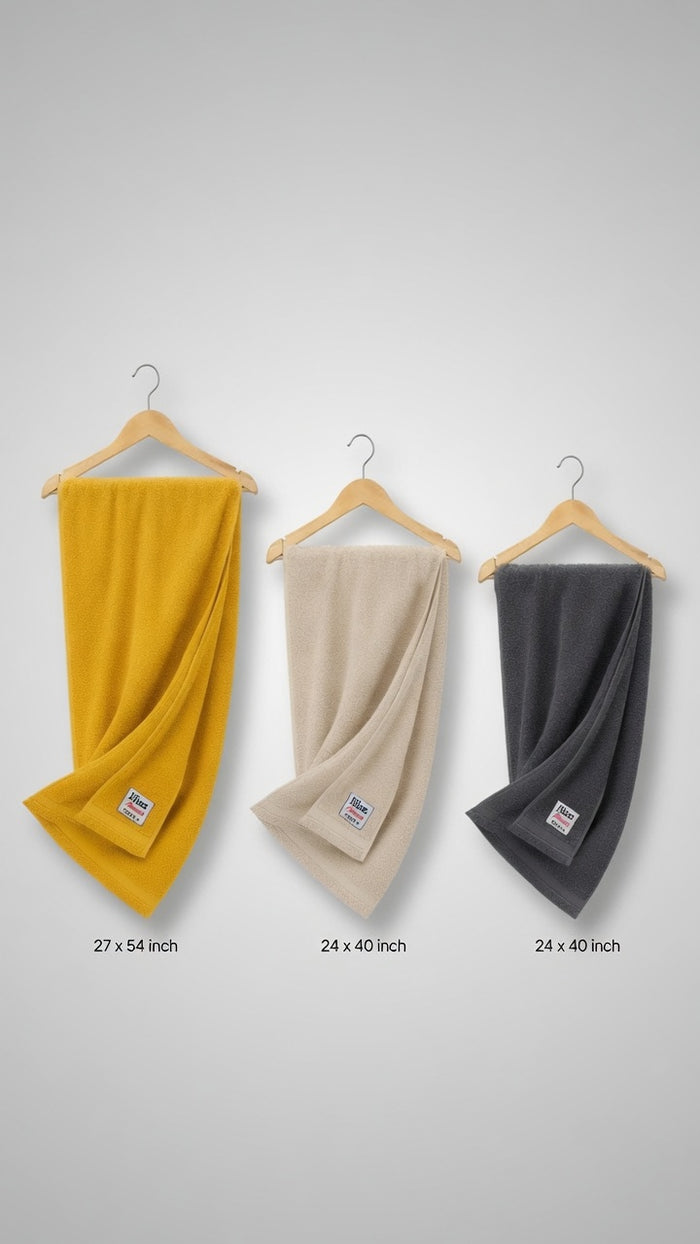 Hinz Premium Towel Set 100% Combed Cotton Pack OF -3