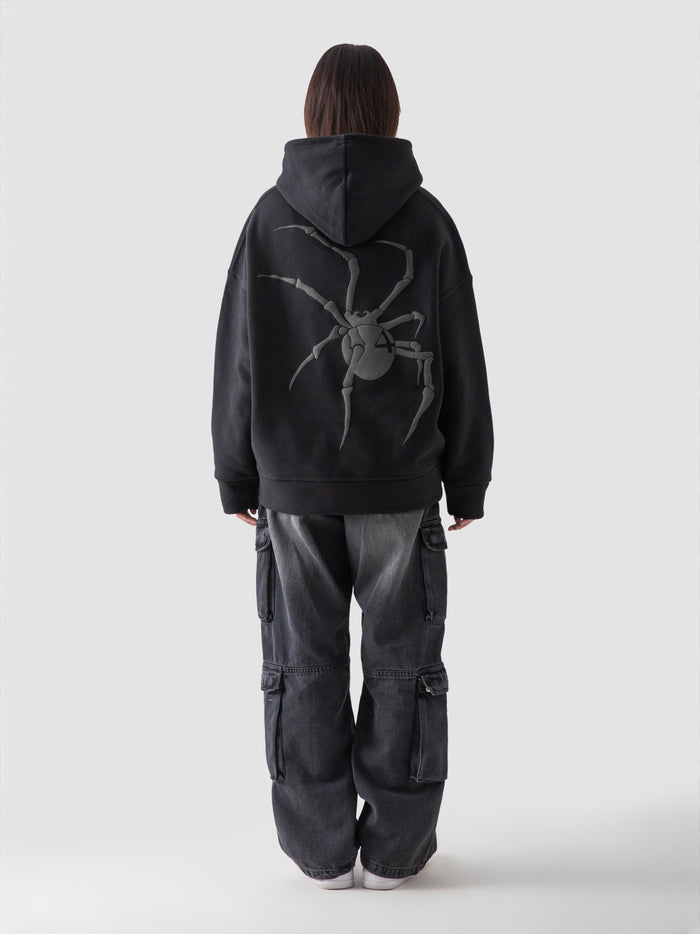 Hunter X Hunter hoodie female model front view black oversized anime Pakistan – GROOVY