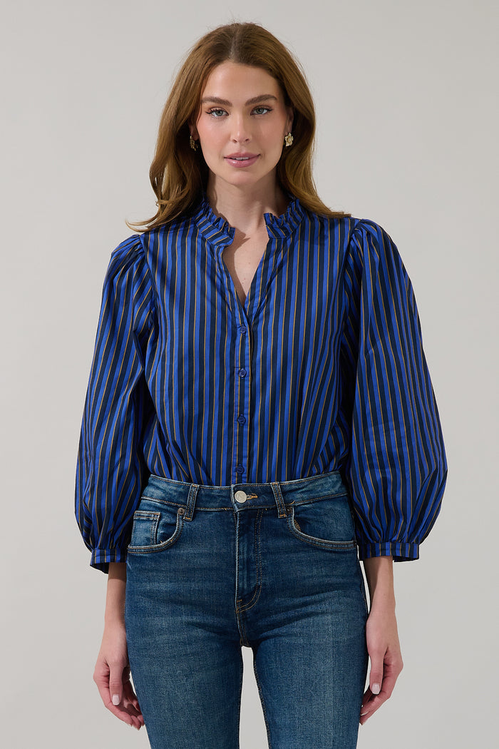 Ima Button Up Top Stripe